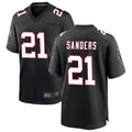 A.Falcons #21 Deion Sanders Player Black Throwback Limited BALCE Stitched Jerseys