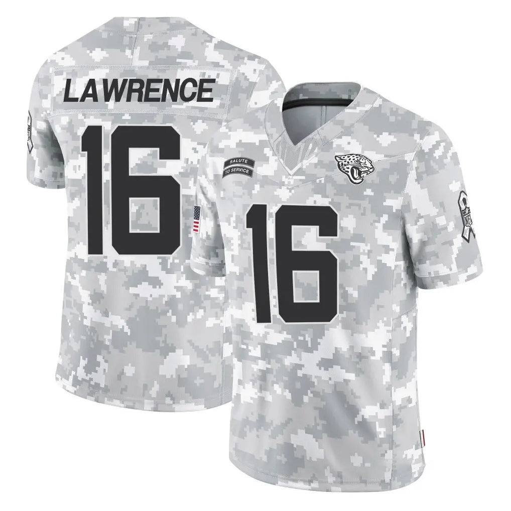 J.Jaguars #16 Trevor Lawrence Player Arctic Camo Salute To Service Limited Game BALCE Stitched Jerseys