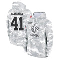 NO.Saints #41 Alvin Kamara Player Arctic Camo Salute to Service Pullover Hoodies Limited Game BALCE Stitched Jerseys