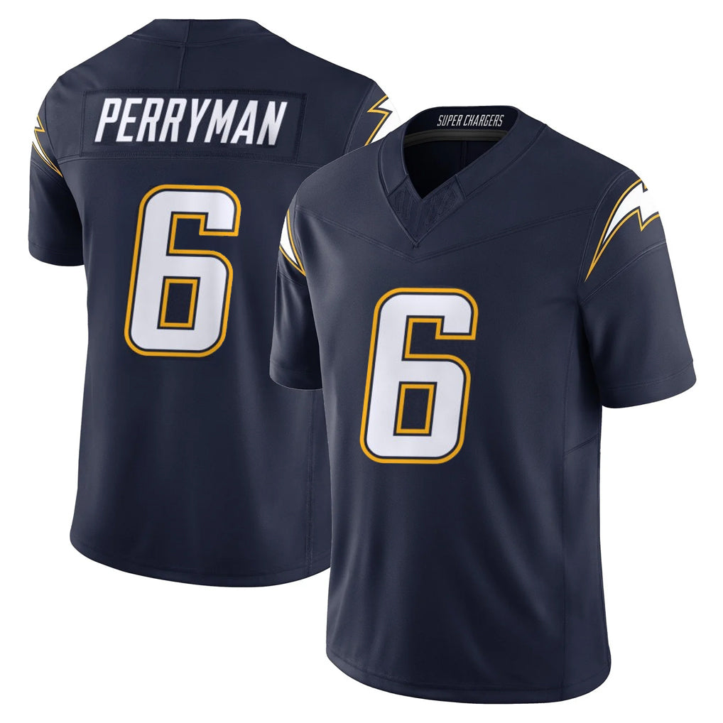 LA.Chargers #6 Denzel Perryman Player Navy Vapor F.U.S.E. Limited Home Game BALCE Stitched Jerseys