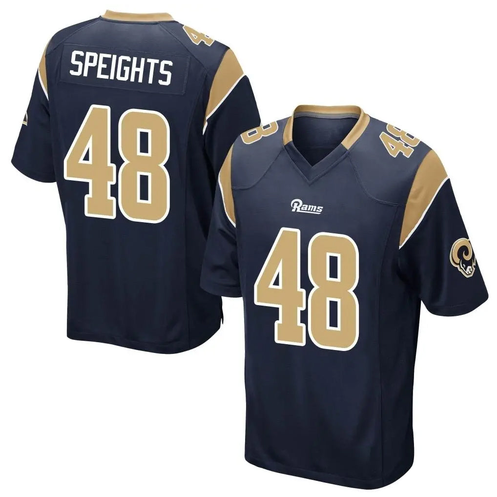 LA.Rams #48 Omar Speights Player Navy Home Game BALCE Stitched Jerseys