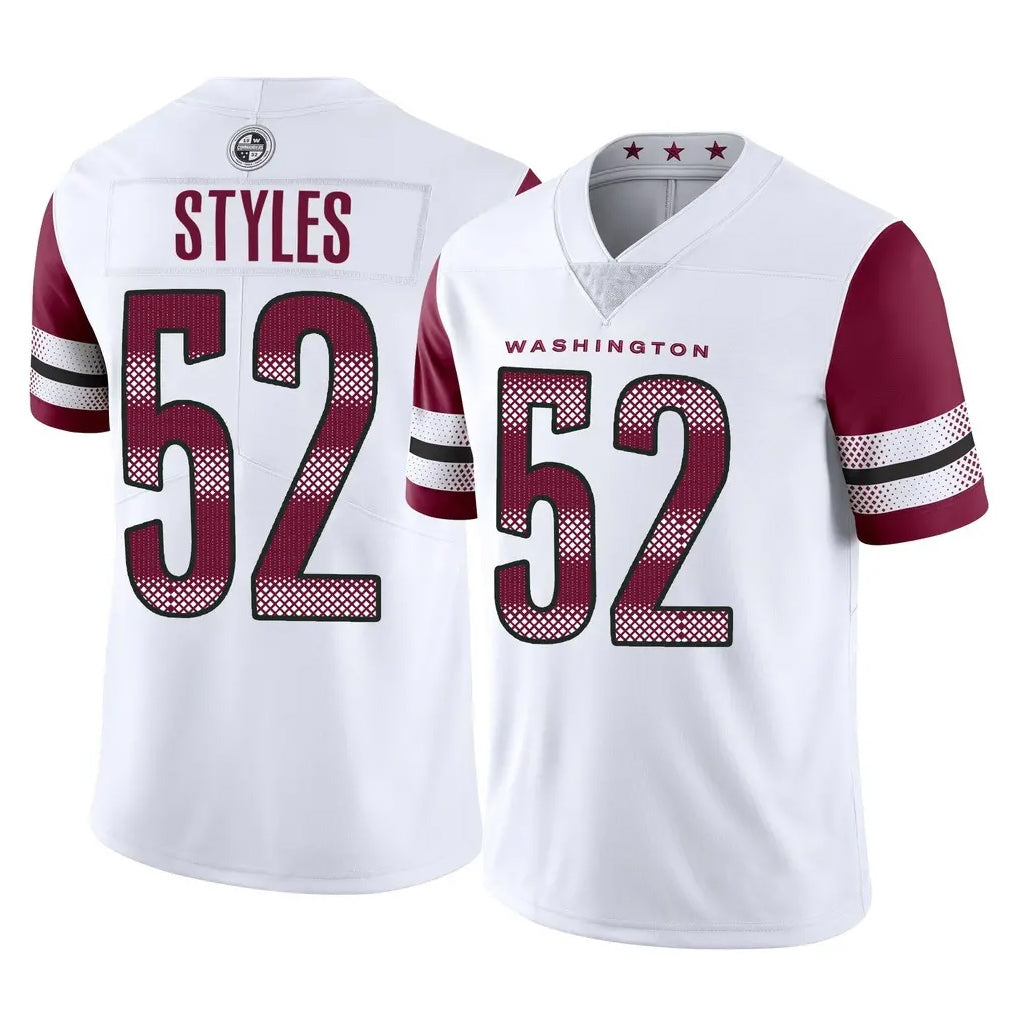 W.Commanders #52 Sonny Styles Player White Limited Vapor Home Game BALCE Stitched Jerseys