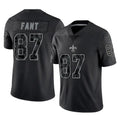 NO.Saints #87 Noah Fant Player Black Limited Reflective Home Game BALCE Stitched Jerseys