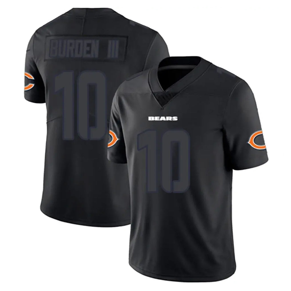 C.Bears #10 Luther Burden III Player Black Impact Limited Game BALCE Stitched Jerseys