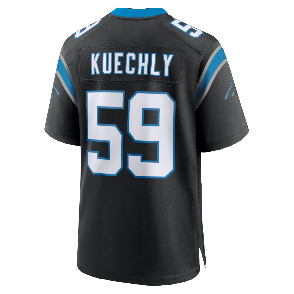 C.Panthers #59 Luke Kuechly Player Black Home Game BALCE Stitched Jerseys