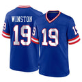 NY.Giants #19 Jameis Winston Player Royal Classic Home Game BALCE Stitched Jerseys