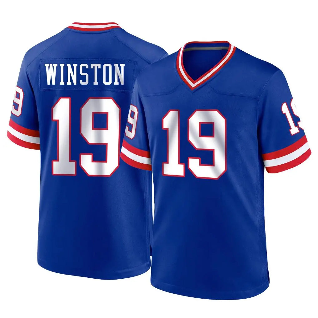 NY.Giants #19 Jameis Winston Player Royal Classic Home Game BALCE Stitched Jerseys