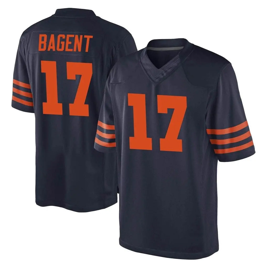 C.Bears #17 Tyson Bagent Player Navy Blue Alternate Game BALCE Stitched Jerseys