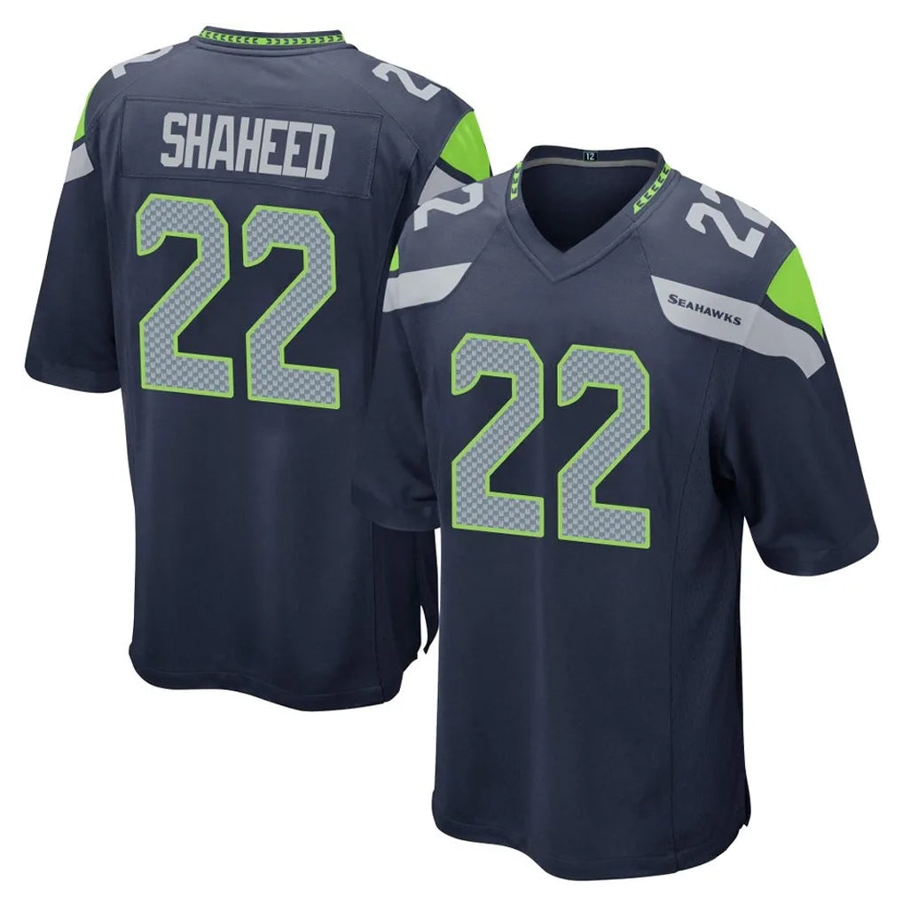S.Seahawks #22 Rashid Shaheed Player Navy Home Game BALCE Stitched Jerseys