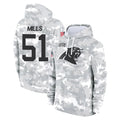 C.Panthers #51 Sam Mills Player Arctic Camo Salute to Service Pullover Hoodies Limited Game BALCE Stitched Jerseys