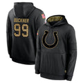 IN.Colts #99 DeForest Buckner Player Black Salute to Service Hoodies Limited Game BALCE Stitched Jerseys