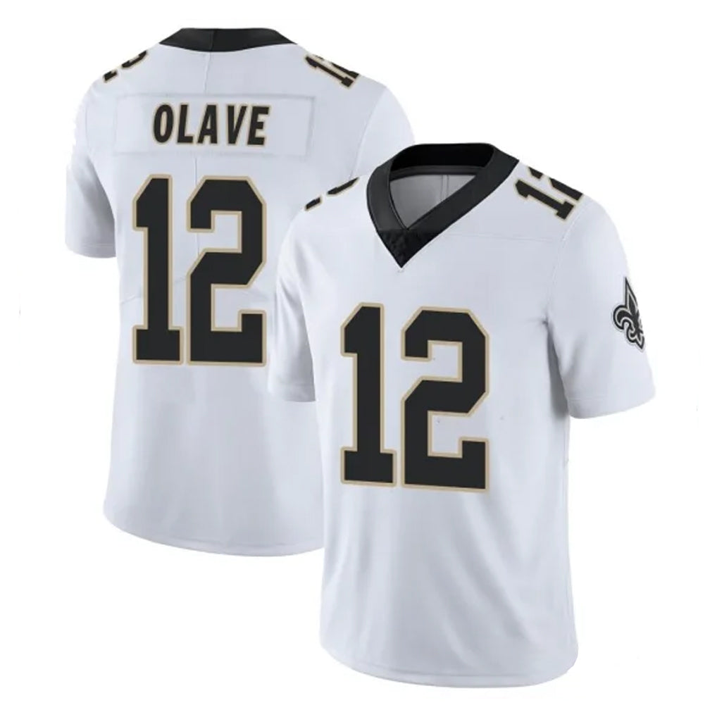 NO.Saints #12 Chris Olave Player White Limited Vapor Untouchable Home Game BALCE Stitched Jerseys