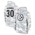 P.Steelers #30 Jaylen Warren Player Arctic Camo Limited Salute to Service Pullover Hoodies Game BALCE Stitched Jerseys