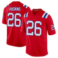 NE.Patriots #26 Hassan Haskins Player Red Home Game BALCE Stitched Jerseys