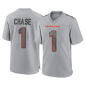 C.Bengals #1 Ja'Marr Chase Player Gray Atmosphere Fashion Game BALCE Stitched Jerseys
