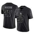 M.Vikings #27 Jordan Mason Player Black Reflective LImited Home Game BALCE Stitched Jerseys