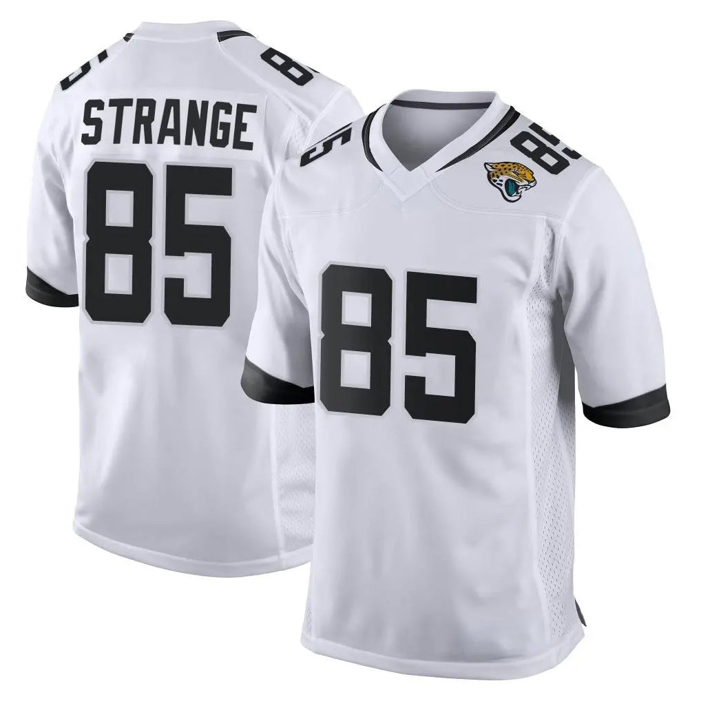 J.Jaguars #85 Brenton Strange Player White Home Game BALCE Stitched Jerseys