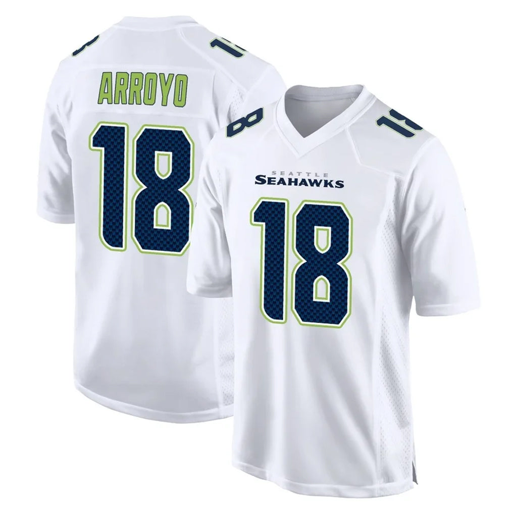 S.Seahawks #18 Elijah Arroyo Player White Tundra Fashion Home Game BALCE Stitched Jerseys