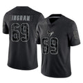 H.Texans #69 Ed Ingram Player Black Reflective Limited Game BALCE Stitched Jerseys