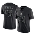 M.Vikings #75 Brian O'Neill Player Black Reflective LImited Home Game BALCE Stitched Jerseys