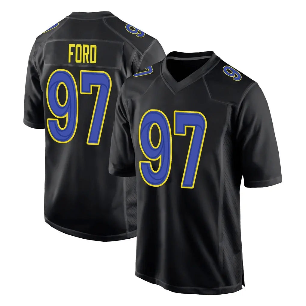LA.Rams #97 Poona Ford Player Black Fashion Limited Home Game BALCE Stitched Jerseys