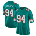 M.Dolphins #94 Jordan Phillips Player Aqua Alternate Home Game BALCE Stitched Jerseys