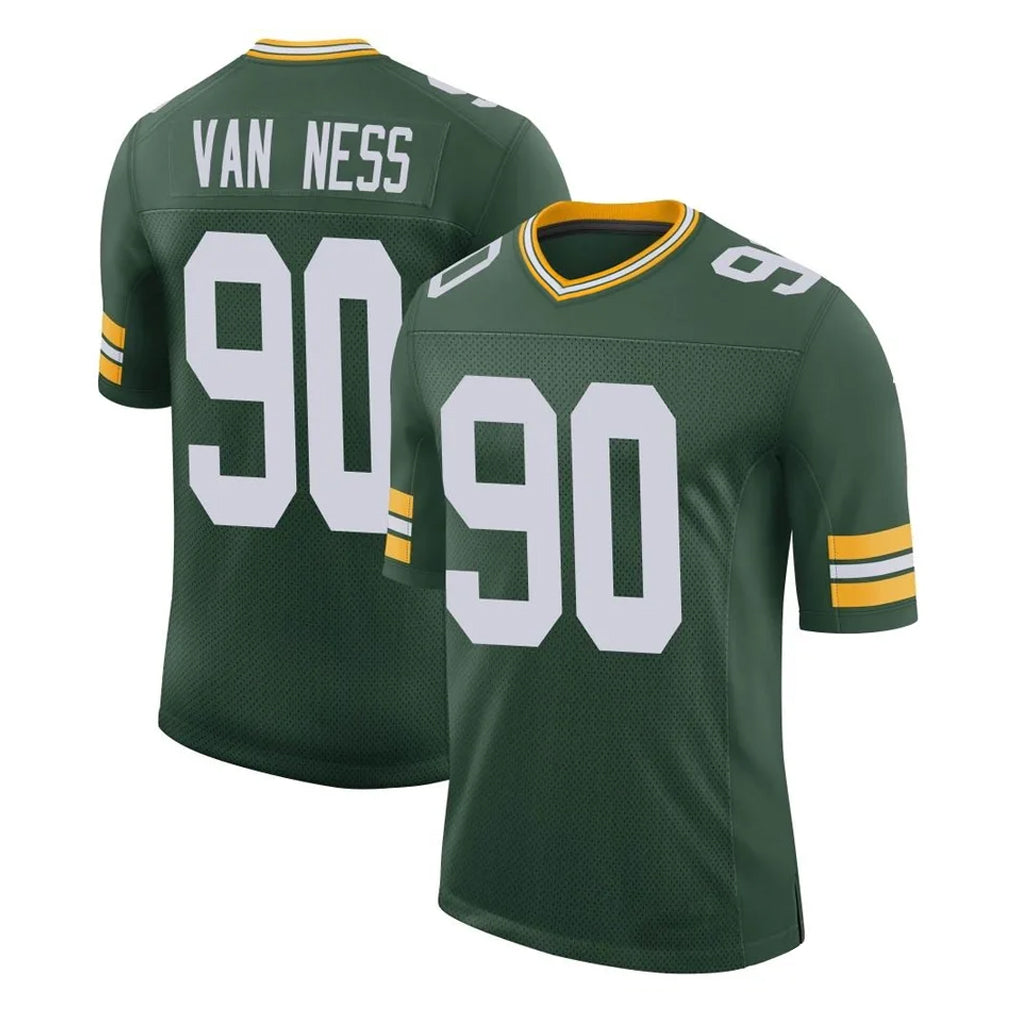 GB.Packers #90 Lukas Van Ness Player Green Limited Classic Home Game BALCE Stitched Jerseys