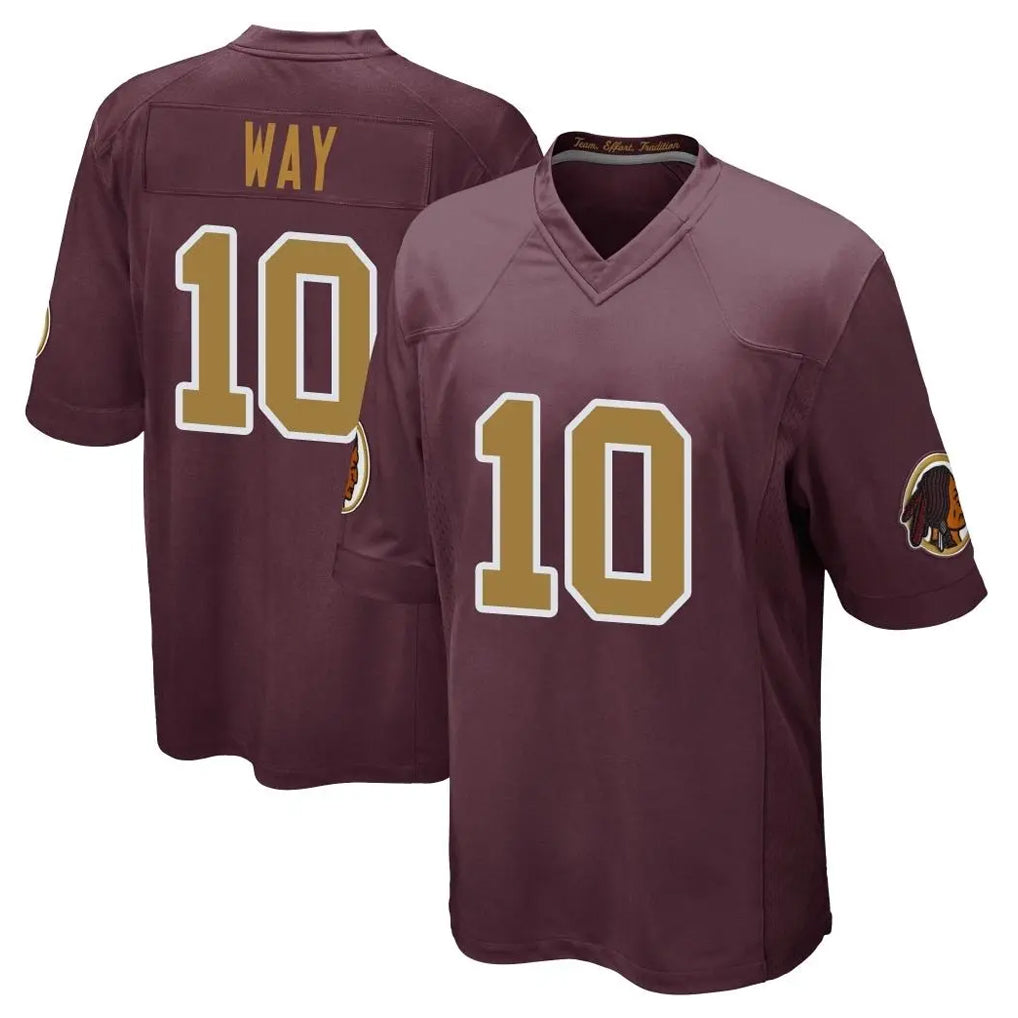 W.Commanders #10 Tress Way Player Burgundy Alternate Home Game BALCE Stitched Jerseys