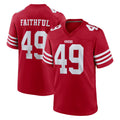 SF.49ers #49 The Faithful Player Red Game Home BALCE Stitched Jerseys