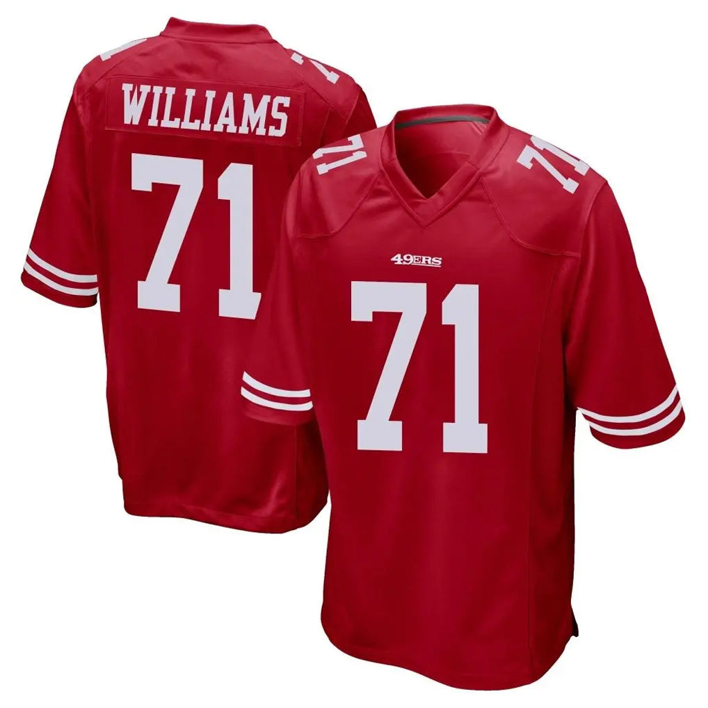 SF.49ers #71 Trent Williams Player Red Home Game BALCE Stitched Jerseys