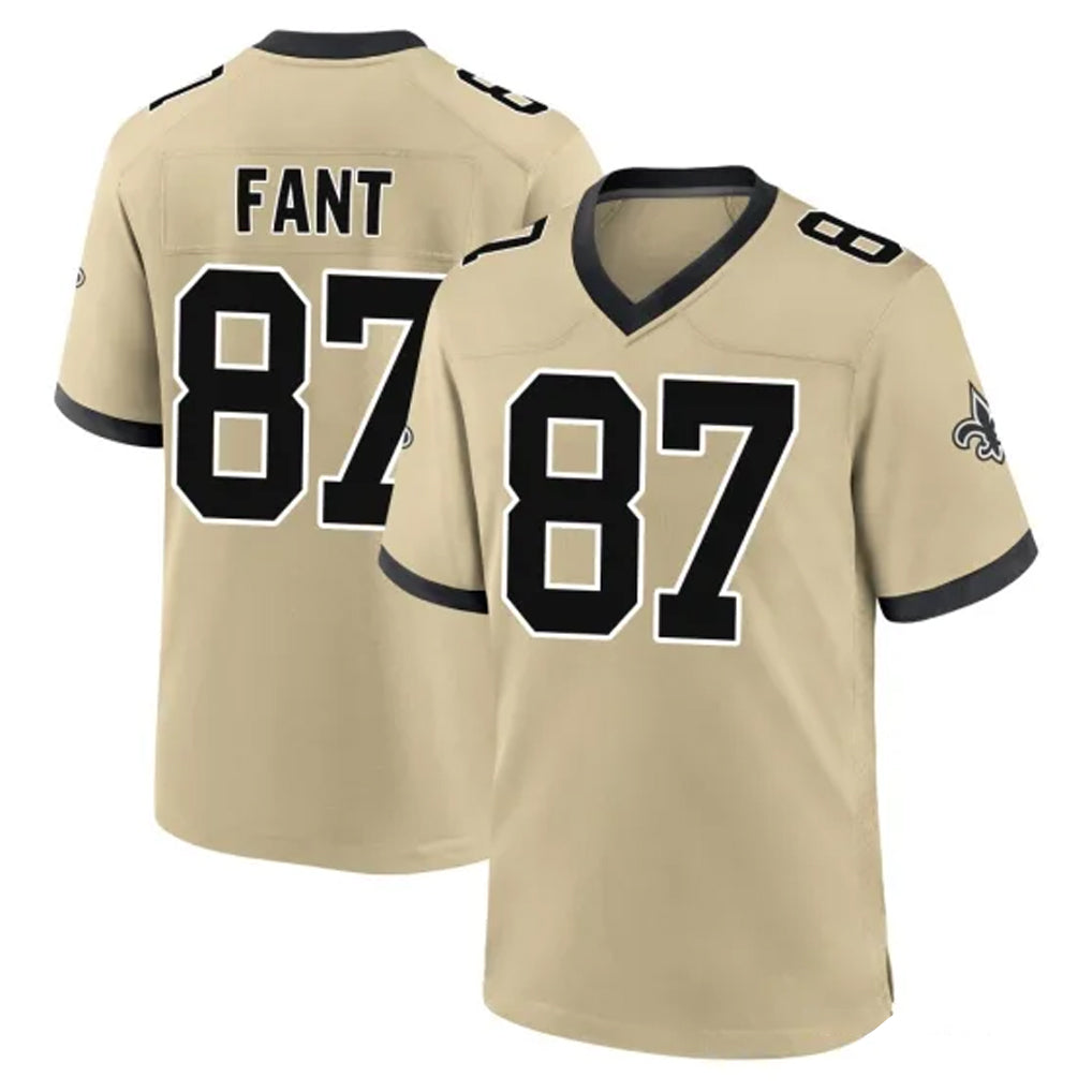 NO.Saints #87 Noah Fant Player Gold Home Game BALCE Stitched Jerseys