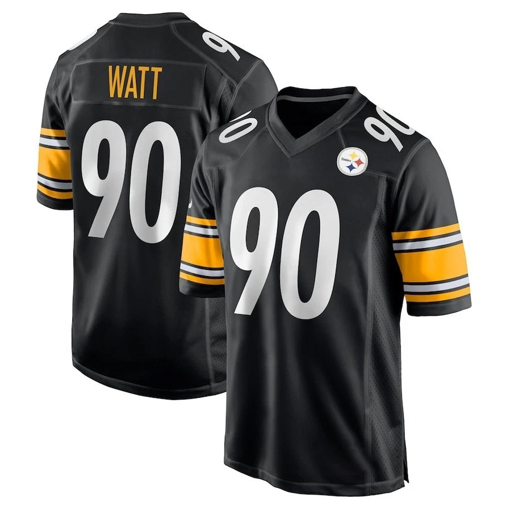 P.Steelers #90 T.J. Watt Player Black Home Game BALCE Stitched Jerseys