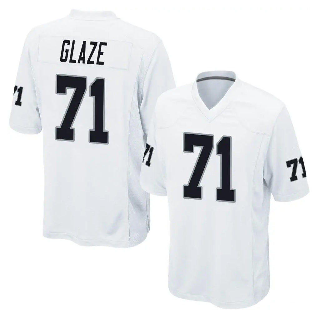 LV.Raiders #71 DJ Glaze Player White Home Game BALCE Stitched Jerseys
