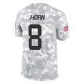 C.Panthers #8 Jaycee Horn Player Arctic Camo Salute to Service Limited Game BALCE Stitched Jerseys