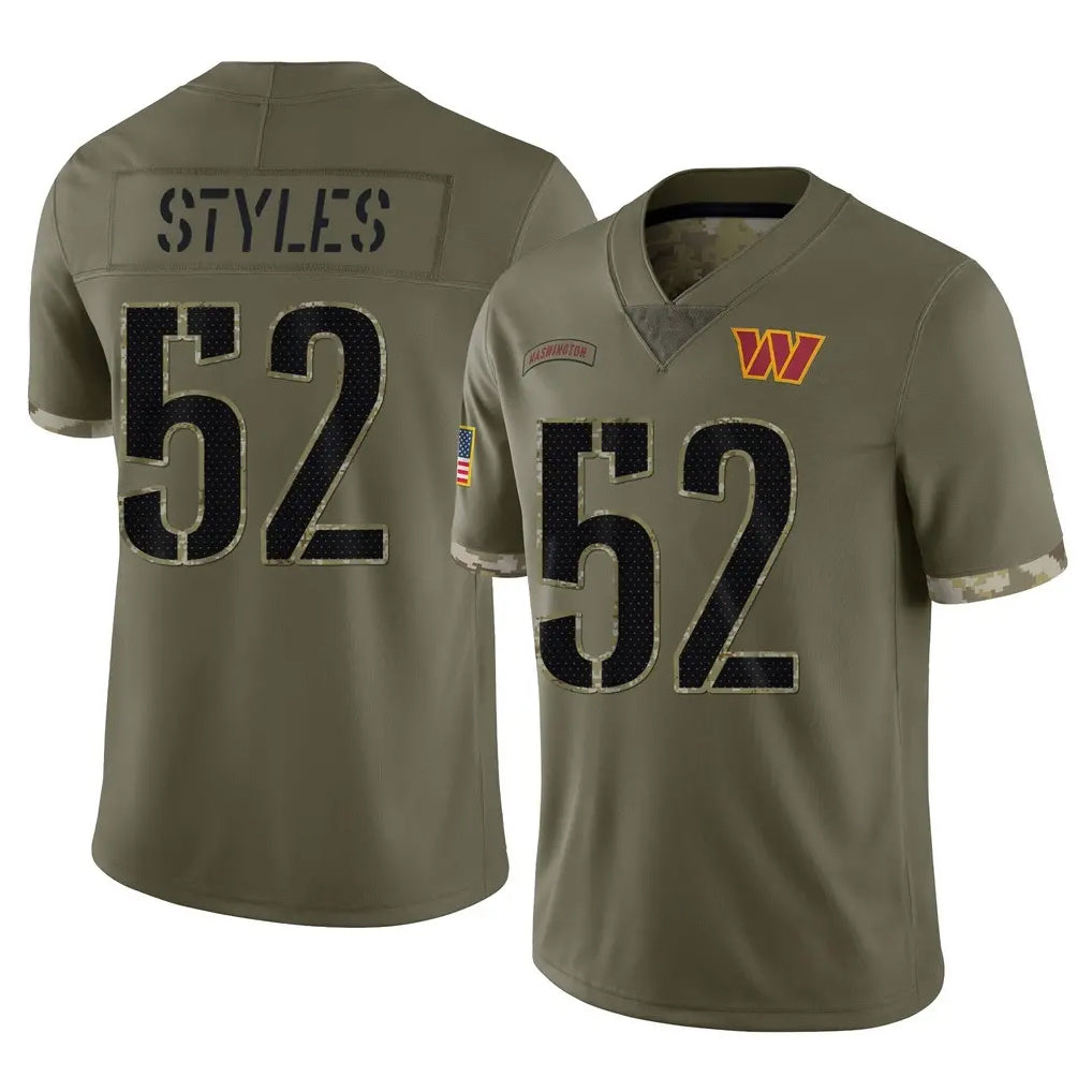 W.Commanders #52 Sonny Styles Player Olive Salute To Service Limited Home Game BALCE Stitched Jerseys