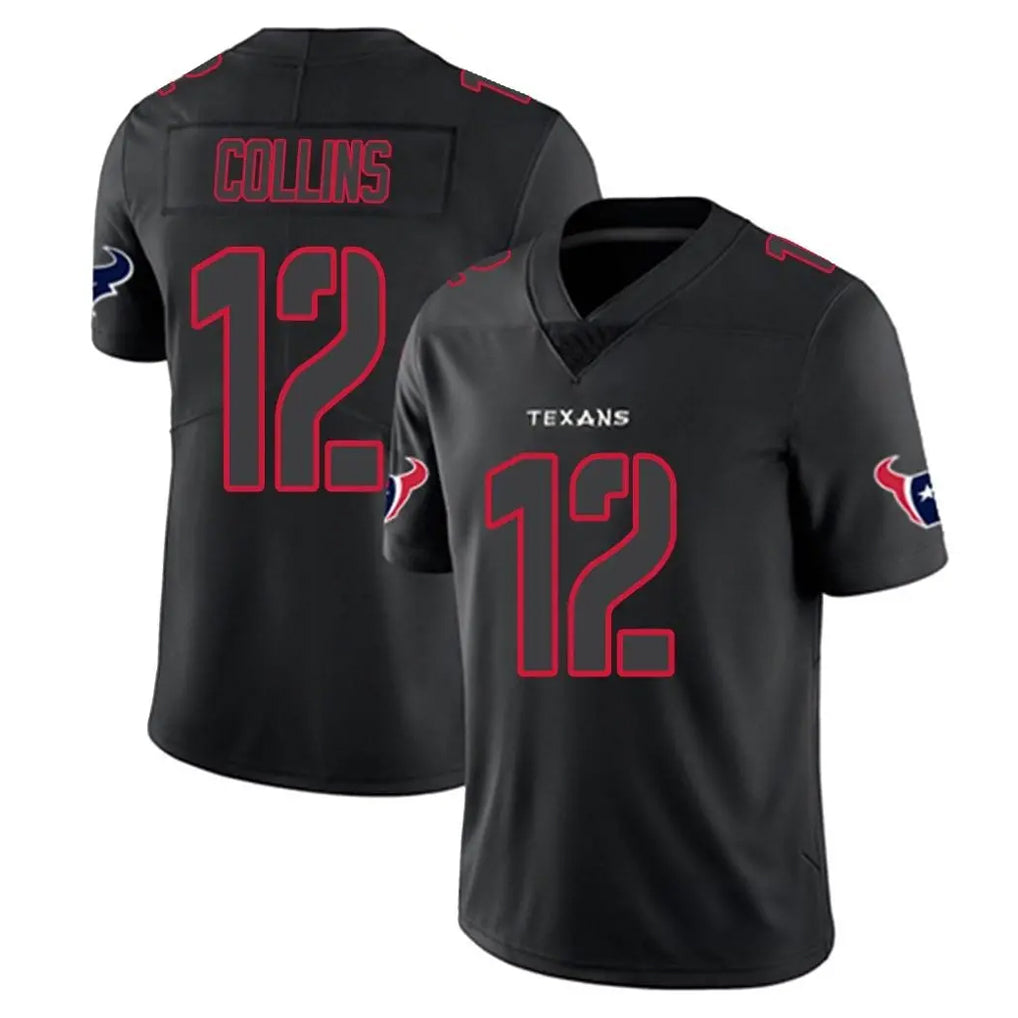 H.Texans #12 Nico Collins Player Black Impact Limited Game BALCE Stitched Jerseys