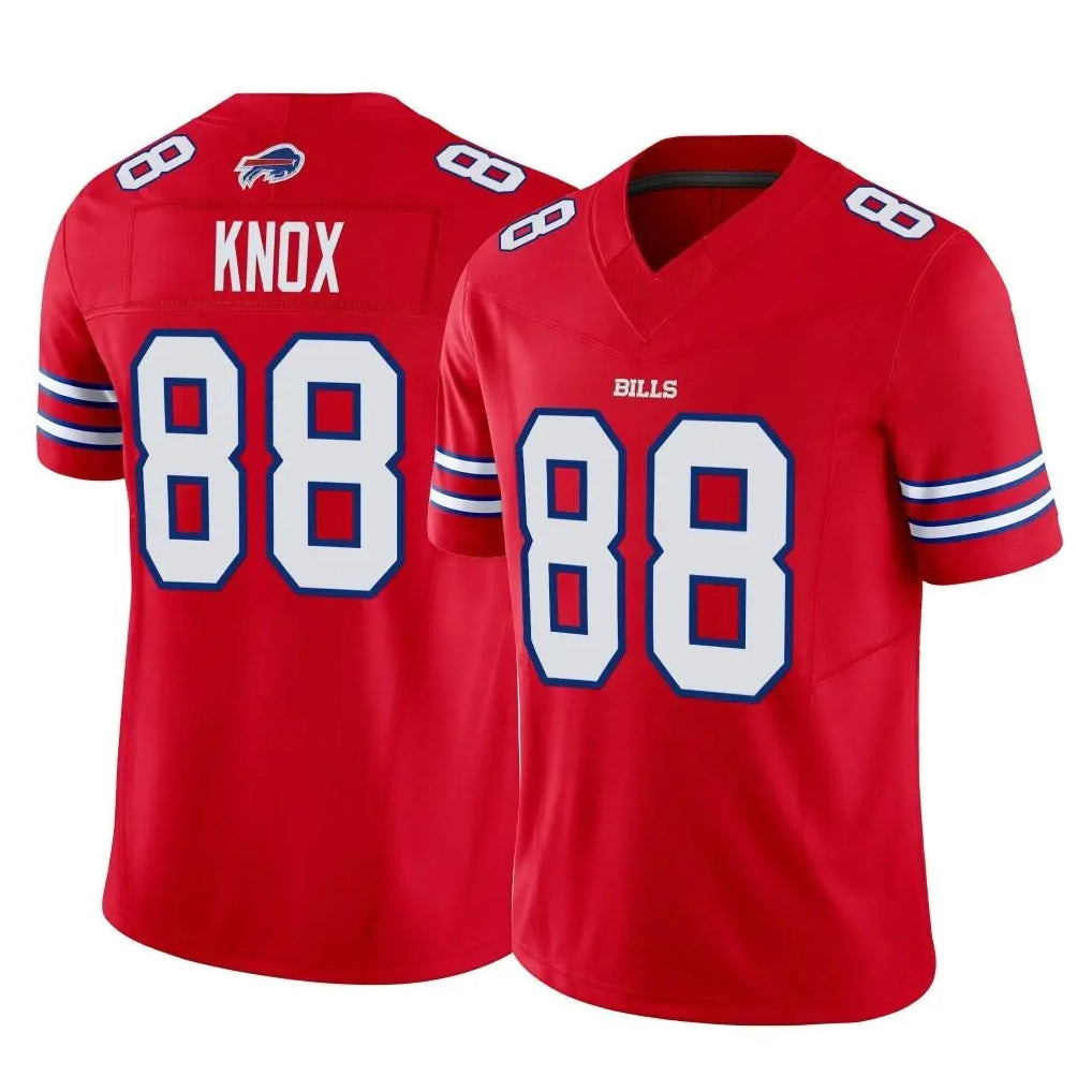 B.Bills #88 Dawson Knox Player Red Vapor F.U.S.E. Limited Home Game BALCE Stitched Jerseys
