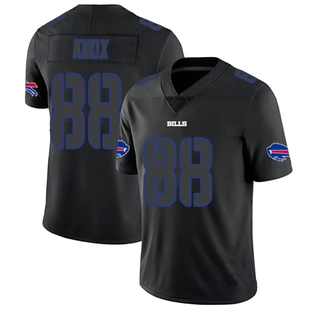 B.Bills #88 Dawson Knox Player Black Impact Limited BALCE Stitched Jerseys