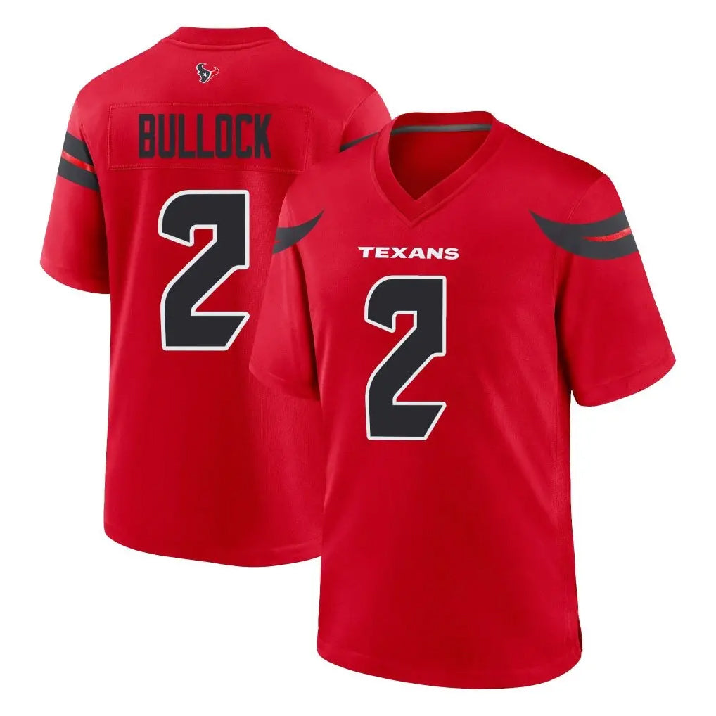 H.Texans #2 Calen Bullock Player Red Alternate Home Game BALCE Stitched Jerseys