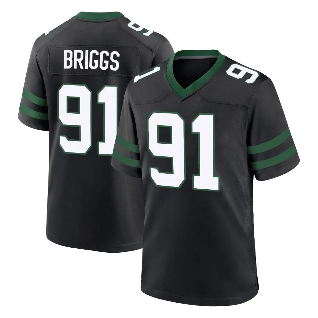 NY.Jets #91 Jowon Briggs Player Black Legacy Home Game BALCE Stitched Jerseys