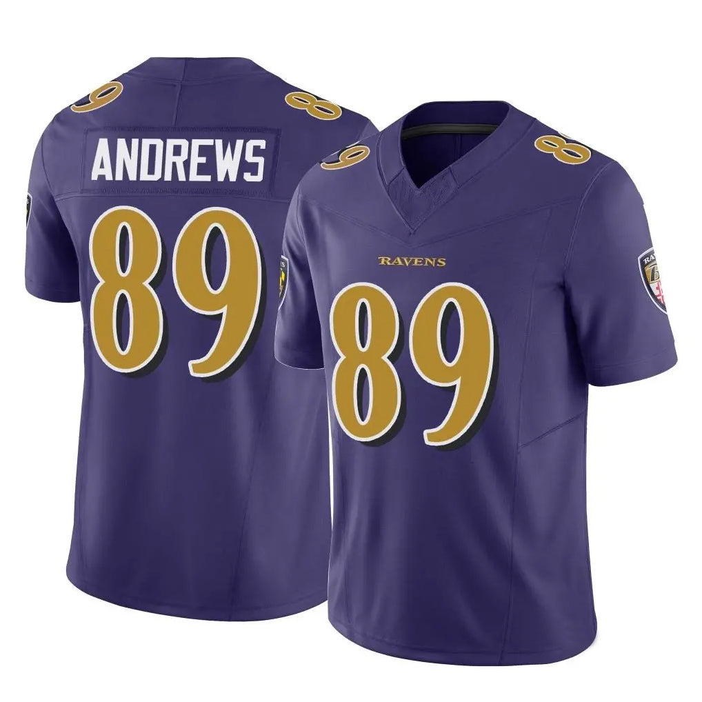 B.Ravens #89 Mark Andrews Player Purple Vapor F.U.S.E. Limited Game BALCE Stitched Jerseys