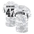 B.Bills #47 Christian Benford Player Arctic Camo Salute to Service T-Shirt Hoodies BALCE Stitched Jerseys
