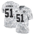 LV.Raiders #51 Malcolm Koonce Player Arctic Camo Salute To Service Limited Game BALCE Stitched Jerseys