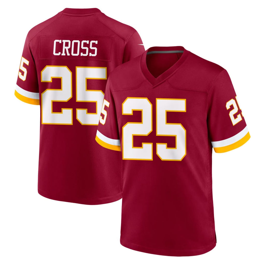 W.Commanders #25 Nick Cross Player Burgundy Game Home BALCE Stitched Jerseys