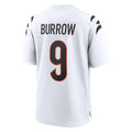 C.Bengals #9 Joe Burrow Player White Home Game BALCE Stitched Jerseys