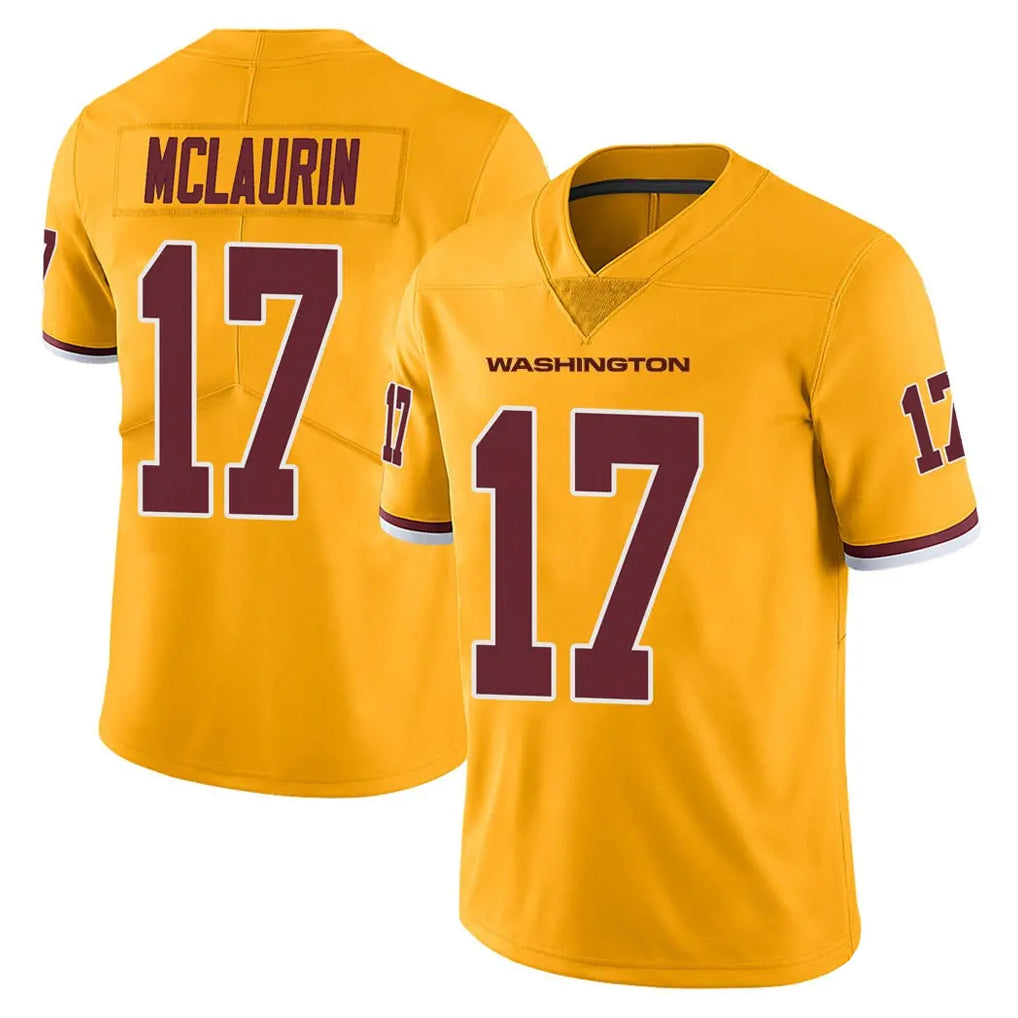 W.Commanders #17 Terry Mclaurin Player Gold Limited Color Rush Home Game BALCE Stitched Jerseys