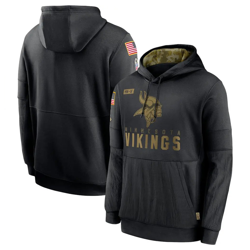 M.Vikings ## Vikings Blank Player Black Salute to Service Hoodies Limited Game BALCE Stitched Jerseys