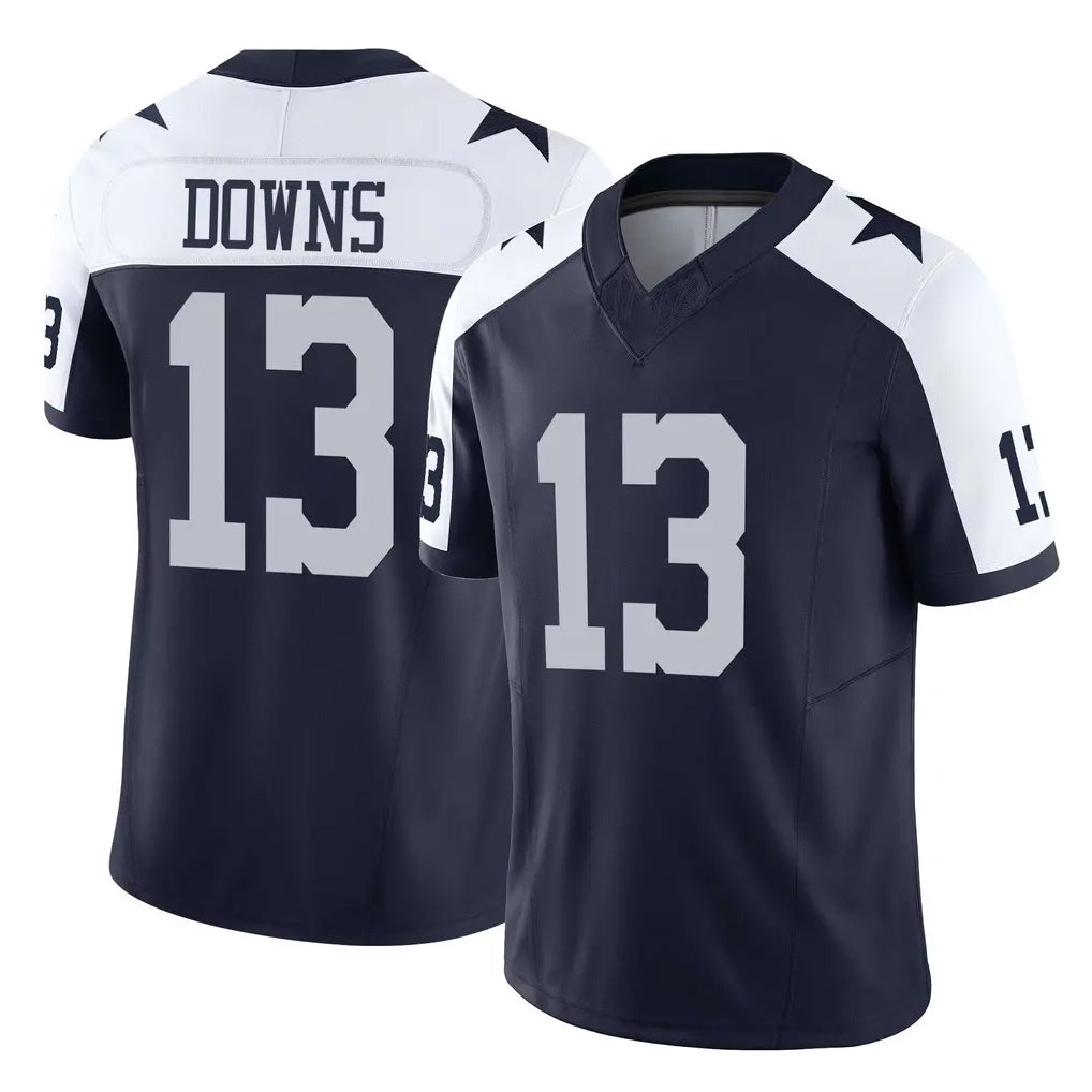 D.Cowboys #13 Caleb Downs Player Navy-White Limited Alternate Vapor F.U.S.E. Home Game BALCE Stitched Jerseys