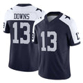 D.Cowboys #13 Caleb Downs Player Navy-White Limited Alternate Vapor F.U.S.E. Home Game BALCE Stitched Jerseys