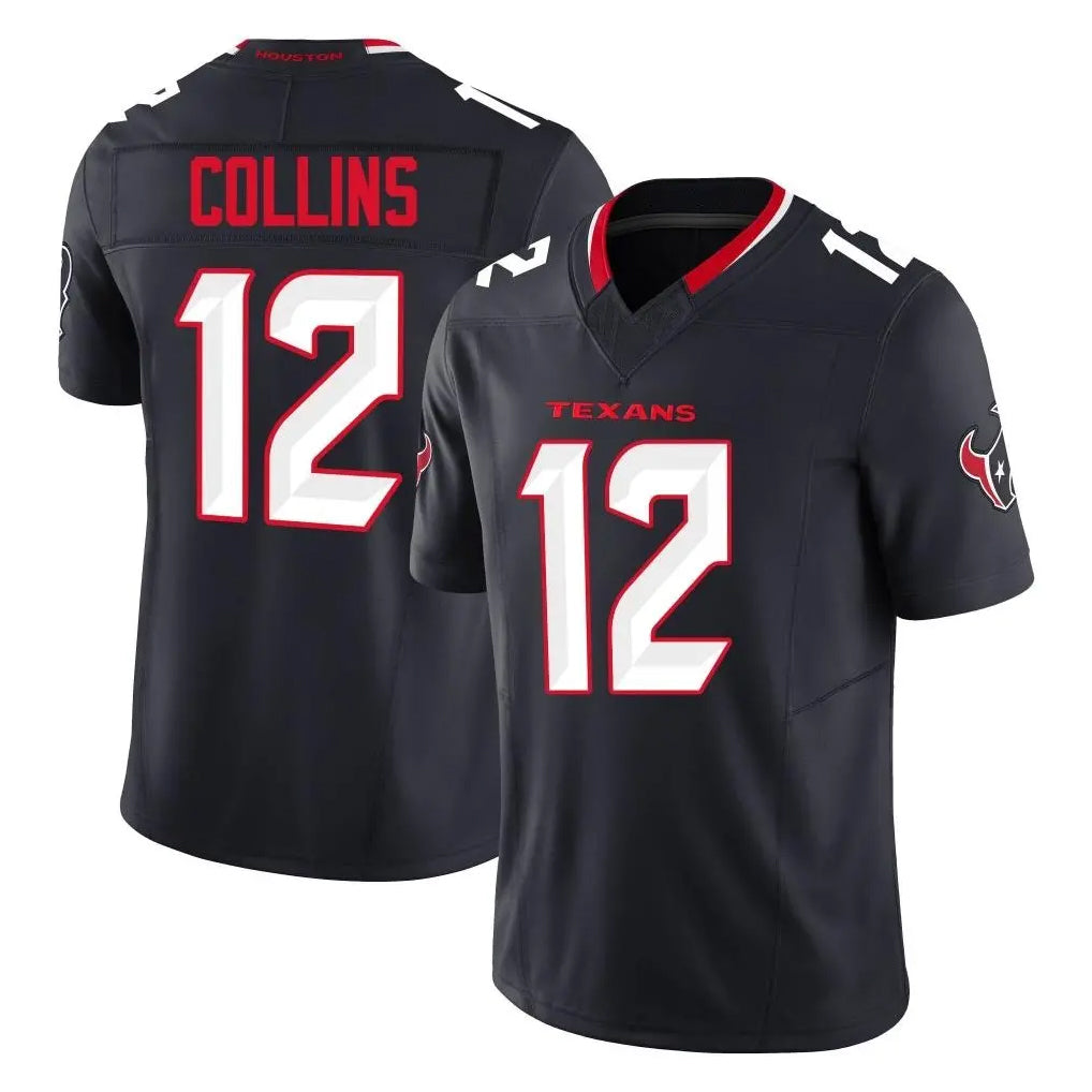 H.Texans #12 Nico Collins Player Navy Limited Alternate Vapor F.U.S.E. Home Game BALCE Stitched Jerseys